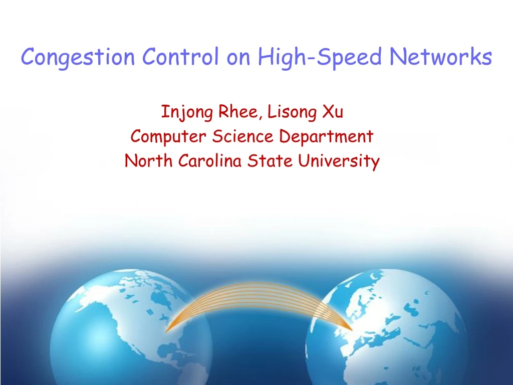 congestion control on high speed networks