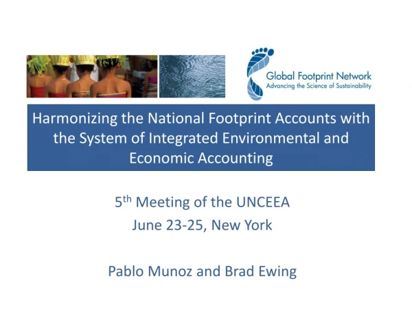 5 th  Meeting of the UNCEEA June 23-25, New York Pablo Munoz and Brad Ewing