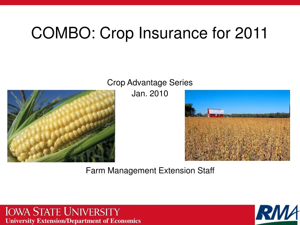 combo crop insurance for 2011