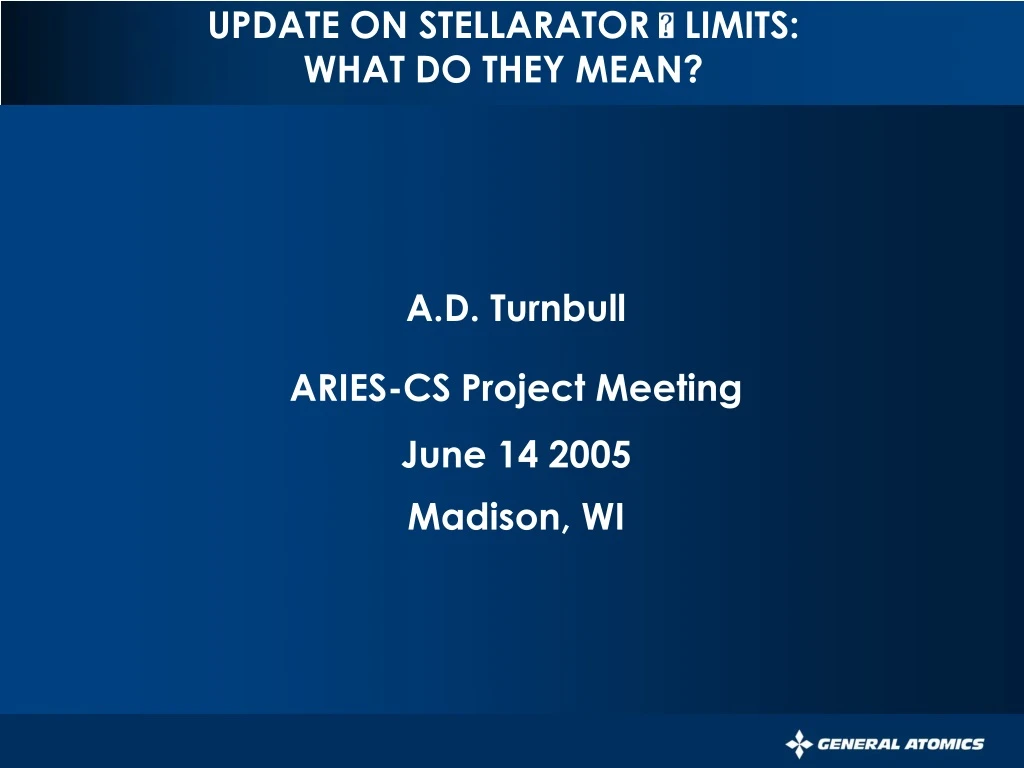 update on stellarator limits what do they mean