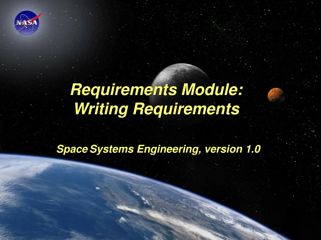 requirements module writing requirements space