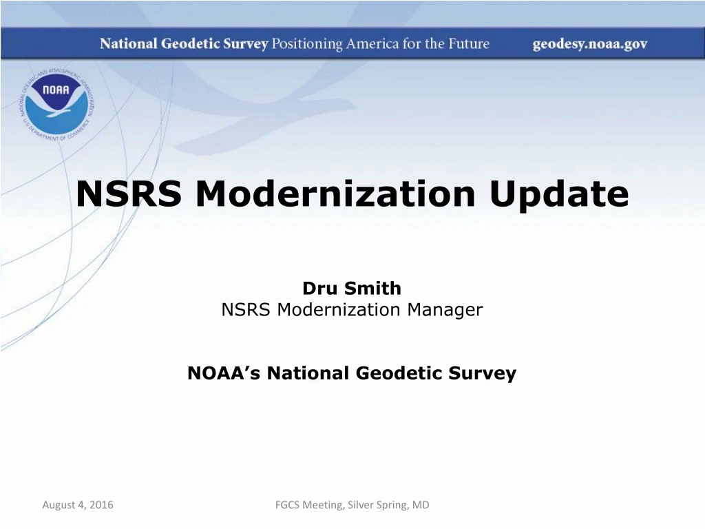 nsrs modernization update dru smith nsrs