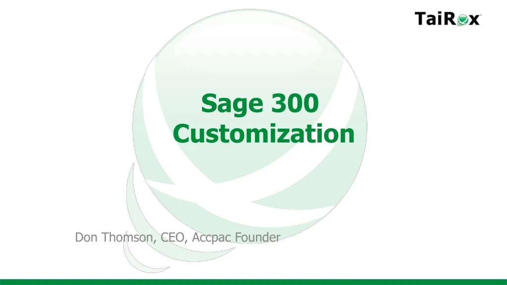 sage 300 customization