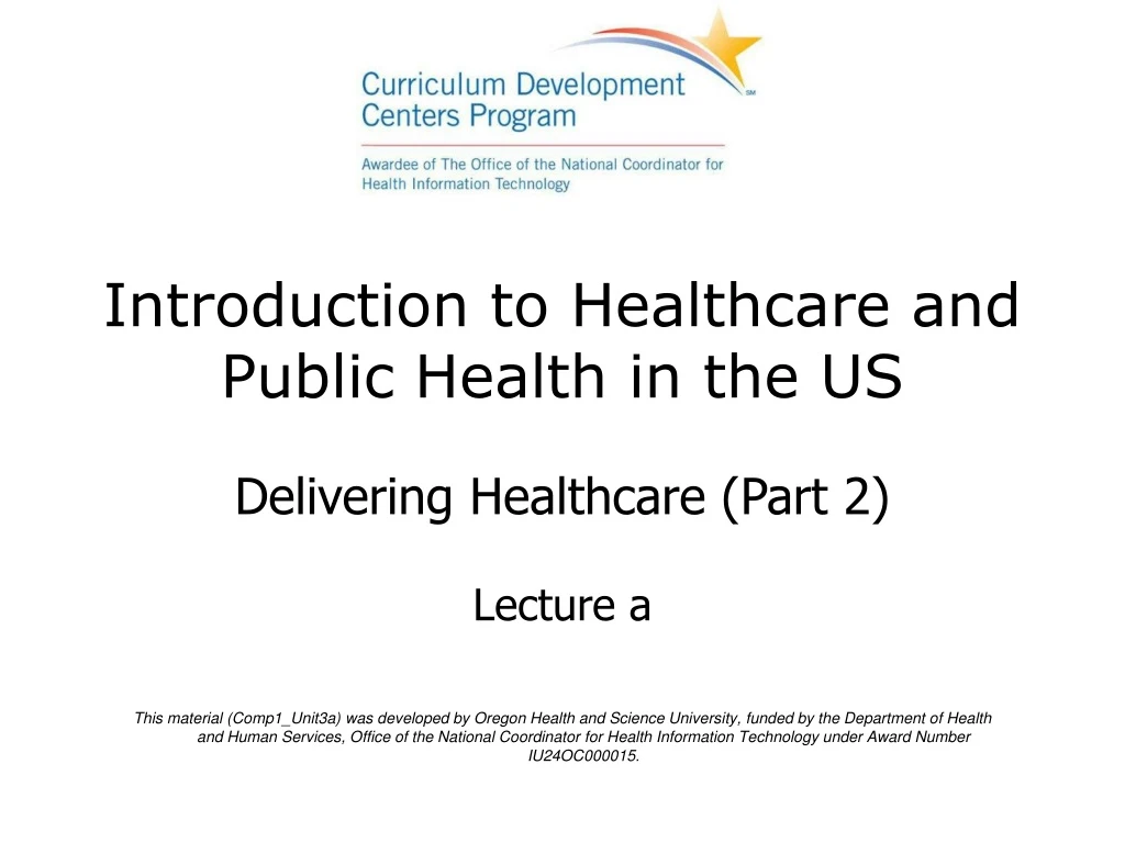 introduction to healthcare and public health in the us