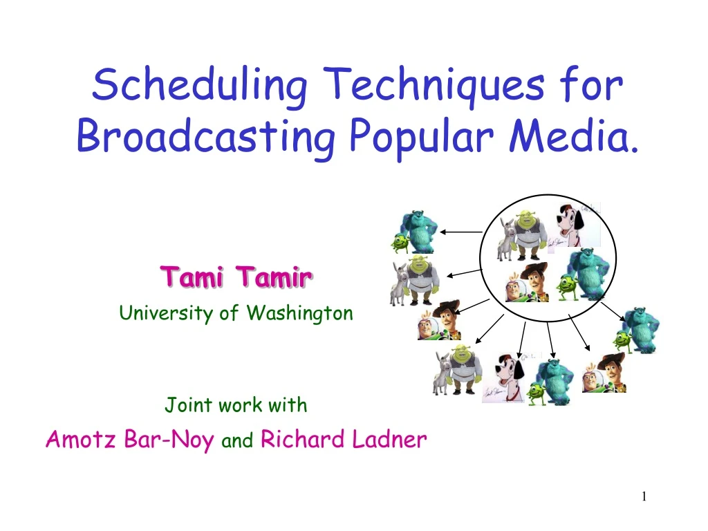 scheduling techniques for broadcasting popular media
