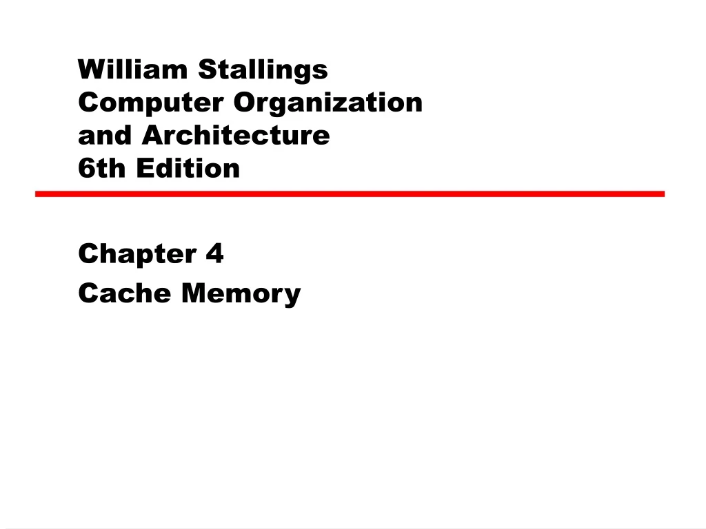 william stallings computer organization and architecture 6th edition