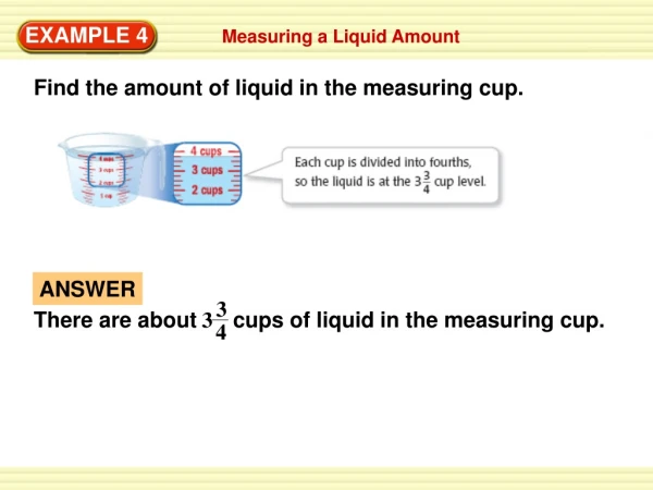 Measuring a Liquid Amount