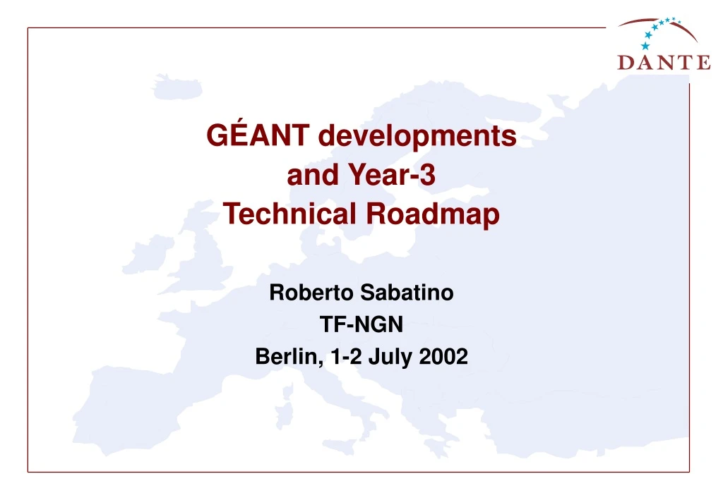 g ant developments and year 3 technical roadmap