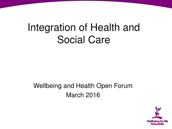 Integration of Health and Social Care