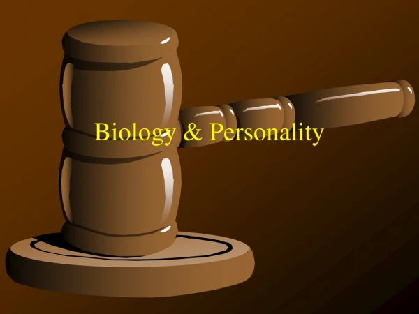 Biology &amp; Personality