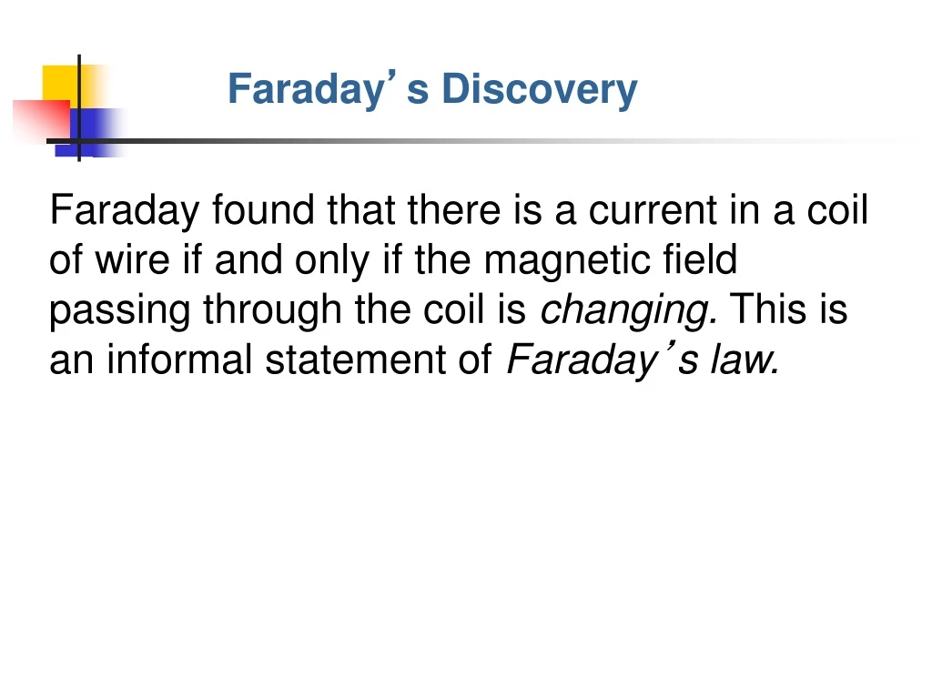 faraday s discovery