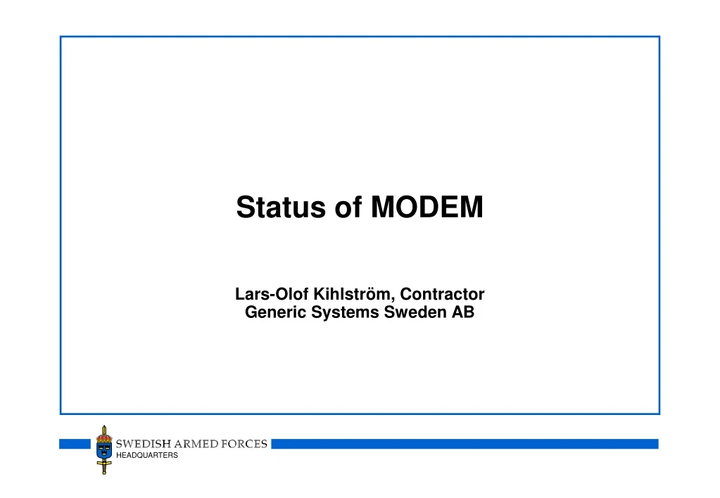 status of modem