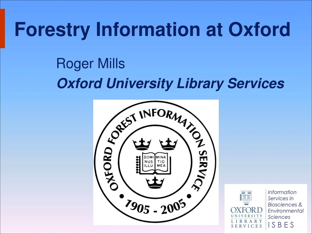 forestry information at oxford