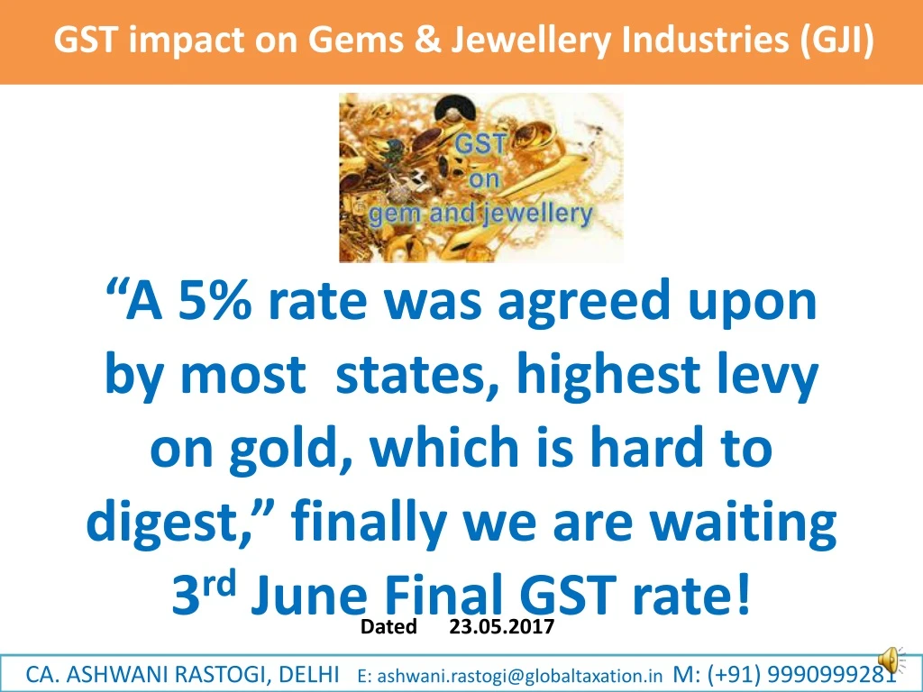 gst impact on gems jewellery industries gji