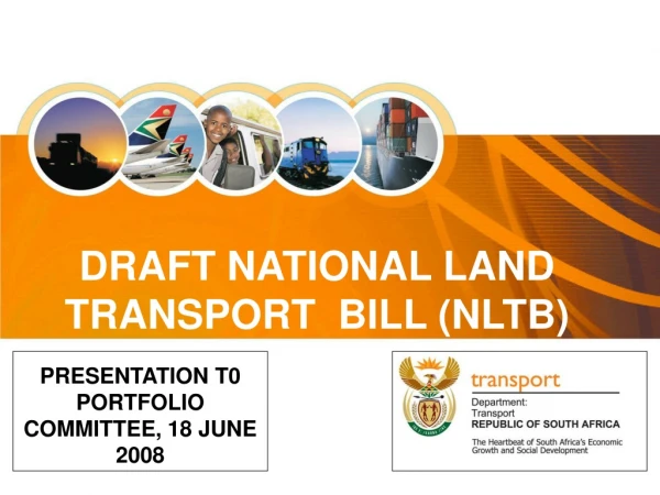 DRAFT NATIONAL LAND TRANSPORT  BILL (NLTB)