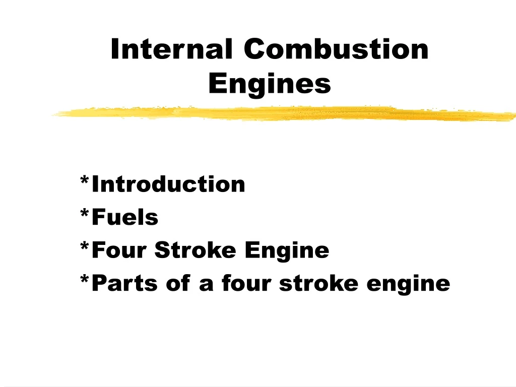 internal combustion engines