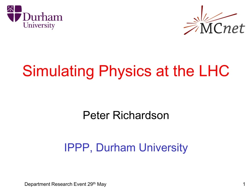 simulating physics at the lhc