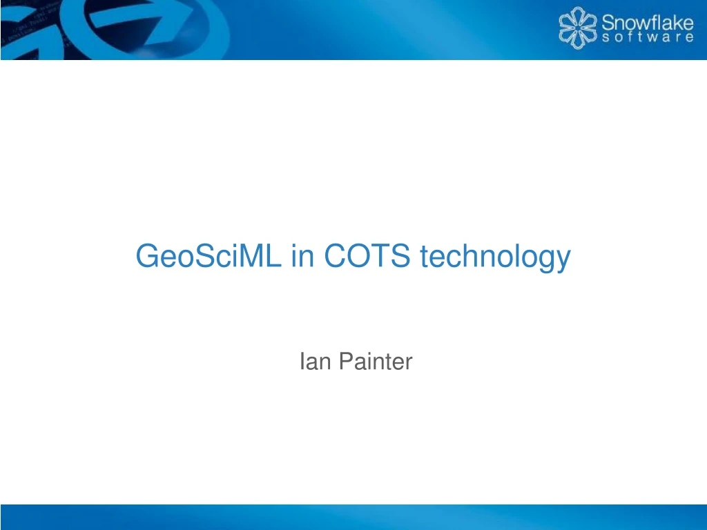 geosciml in cots technology