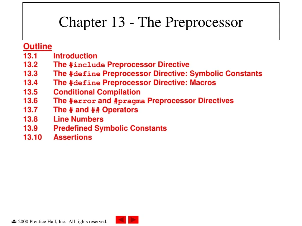 chapter 13 the preprocessor