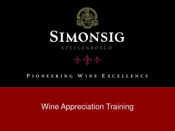 Wine Appreciation Training