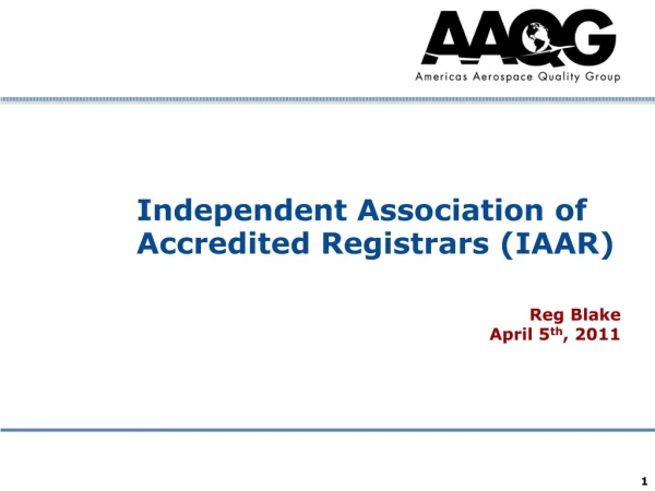 Independent Association of Accredited Registrars (IAAR)