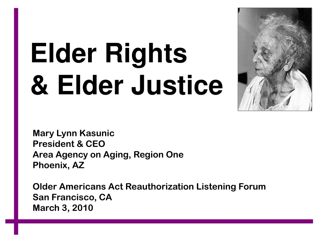 elder rights elder justice