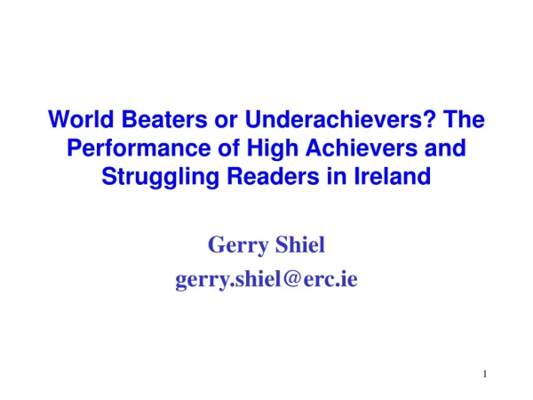 Gerry Shiel gerry.shiel@erc.ie