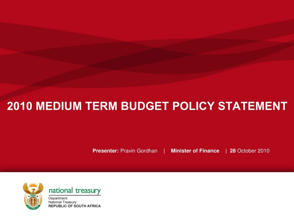 2010 medium term budget policy statement