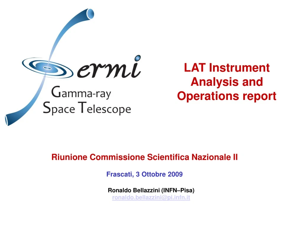 lat instrument analysis and operations report