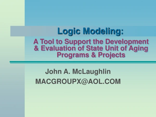A Tool to Support the Development  &amp; Evaluation of State Unit of Aging Programs &amp; Projects