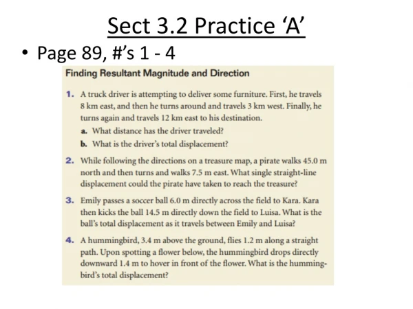 Sect 3.2 Practice ‘A’