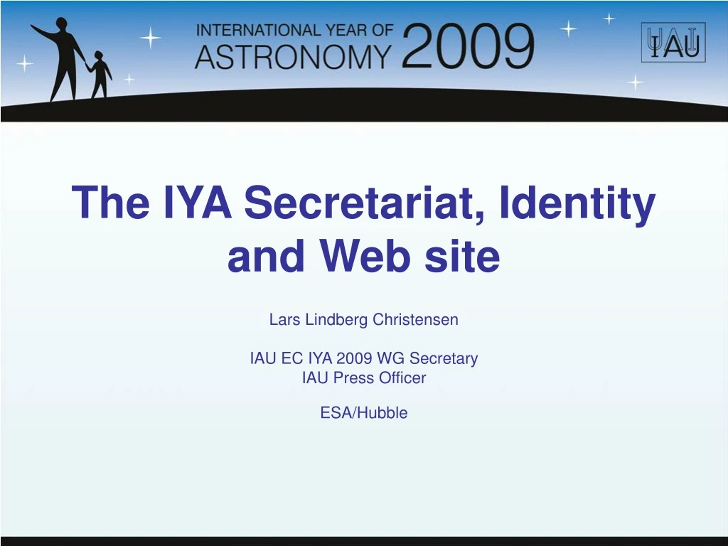 the iya secretariat identity and web site
