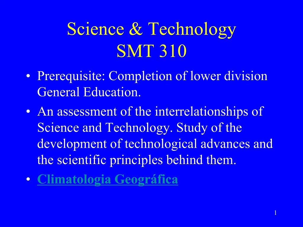 science technology smt 310
