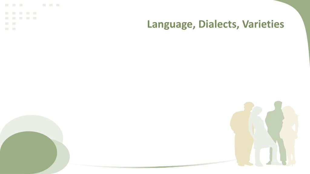 language dialects varieties