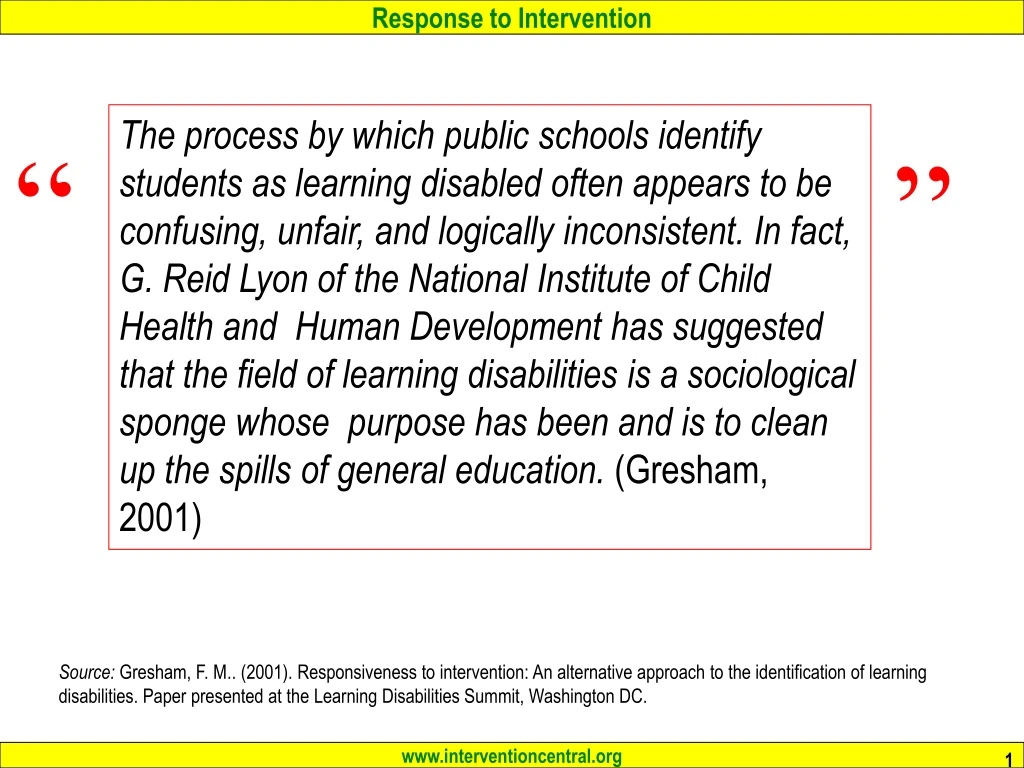 the process by which public schools identify