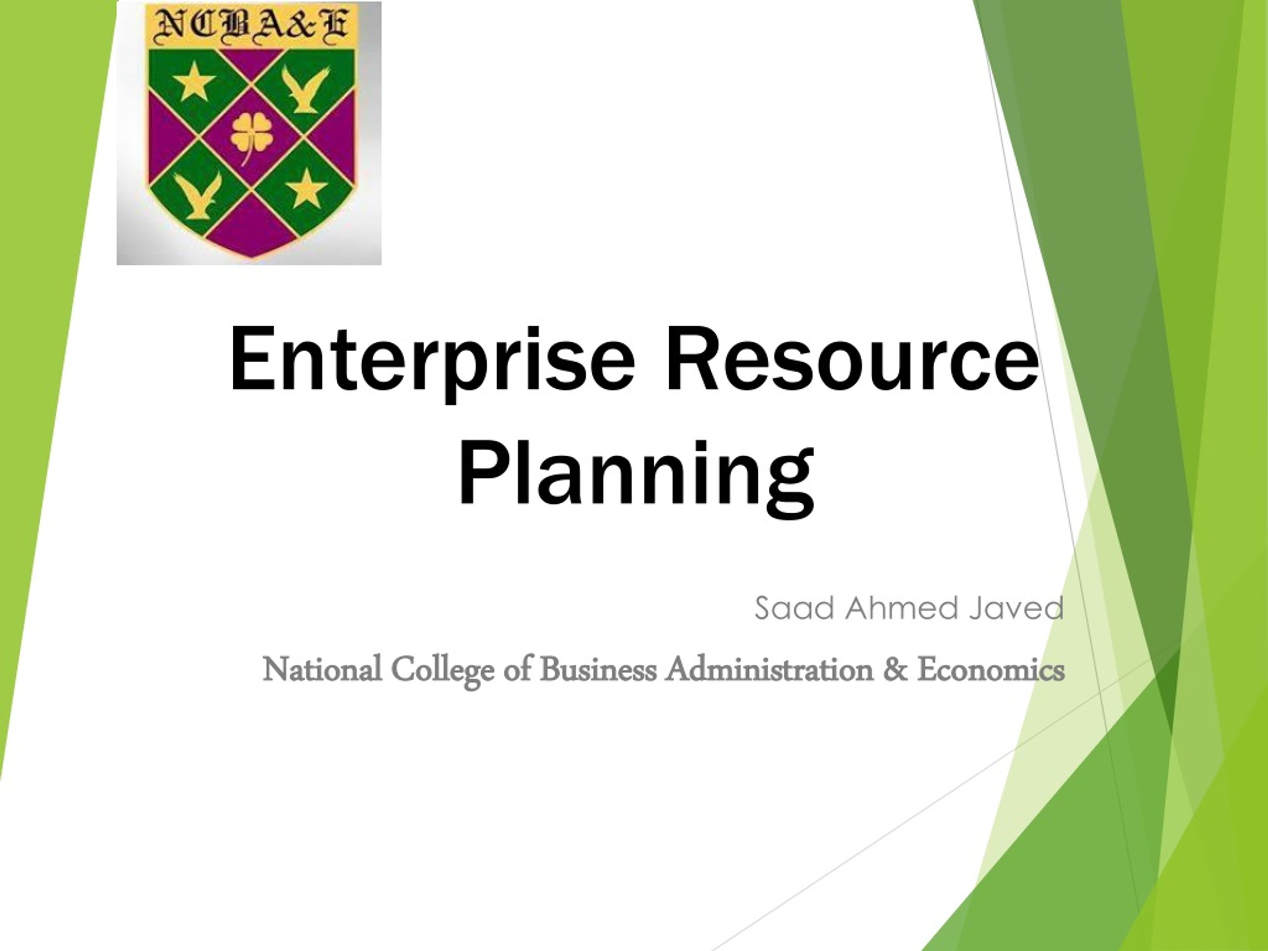 Enterprise Resource Planning: A Comprehensive Overview - slide 1