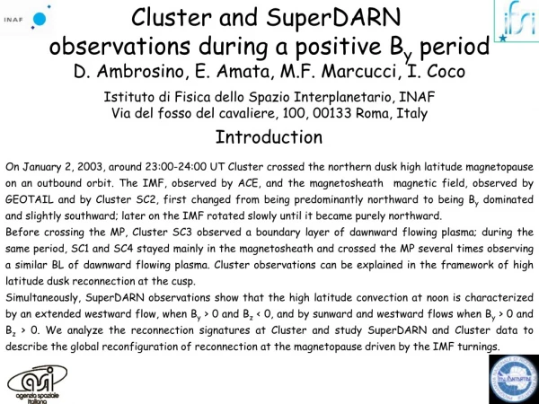 Cluster and SuperDARN  observations during a positive B y  period