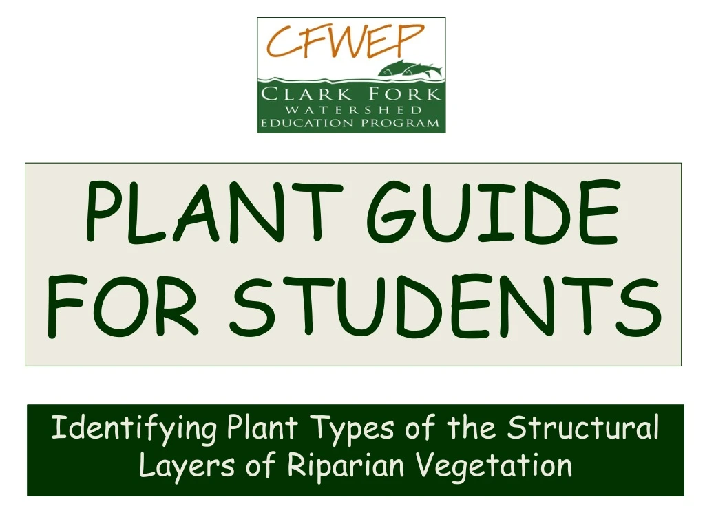 plant guide for students