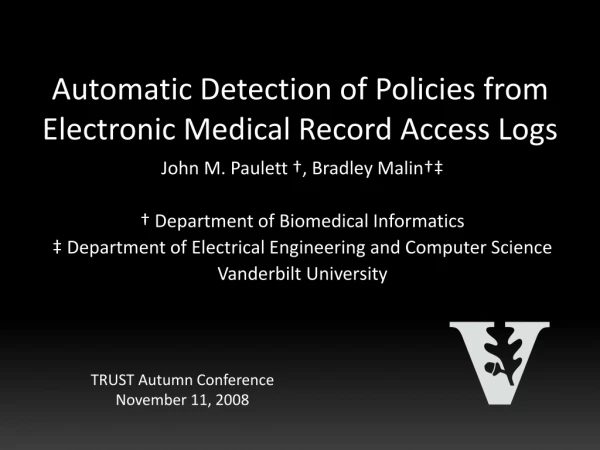 Automatic Detection of Policies from Electronic Medical Record Access Logs