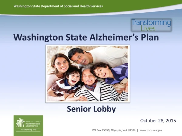 Washington State Alzheimer’s Plan