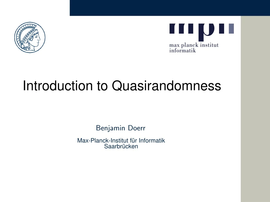 introduction to quasirandomness