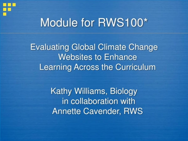 Module for RWS100*