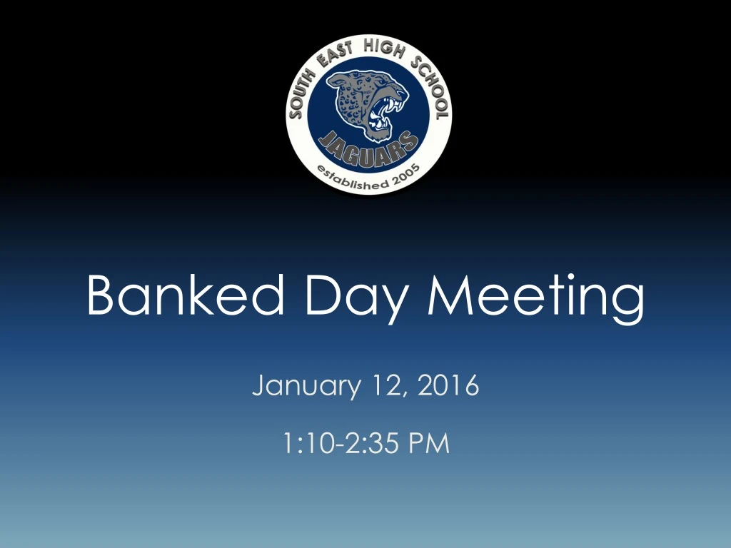 banked day meeting