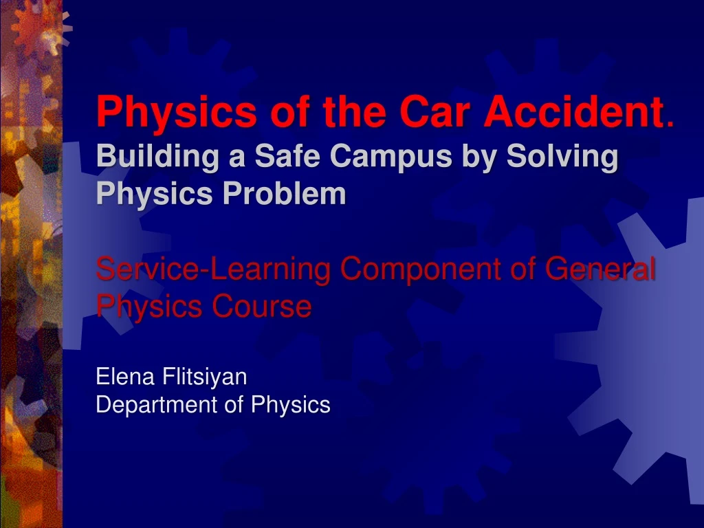 physics of the car accident building a safe