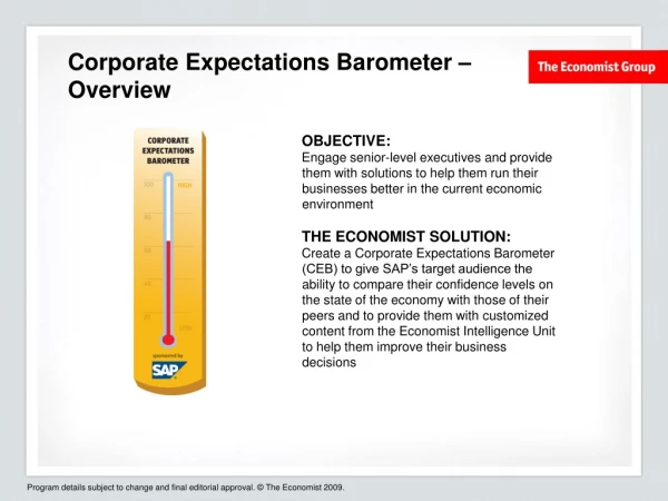 Corporate Expectations Barometer –  Overview
