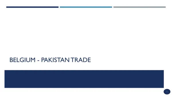 BELGIUM - Pakistan Trade
