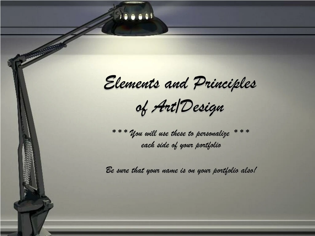 elements and principles of art design