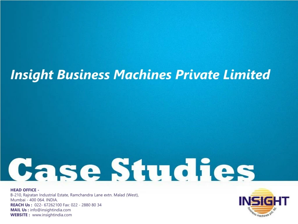 insight business machines private limited