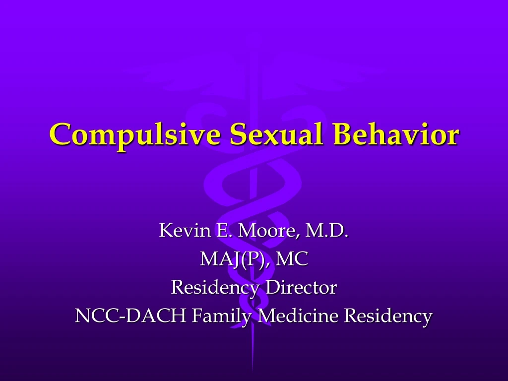 compulsive sexual behavior