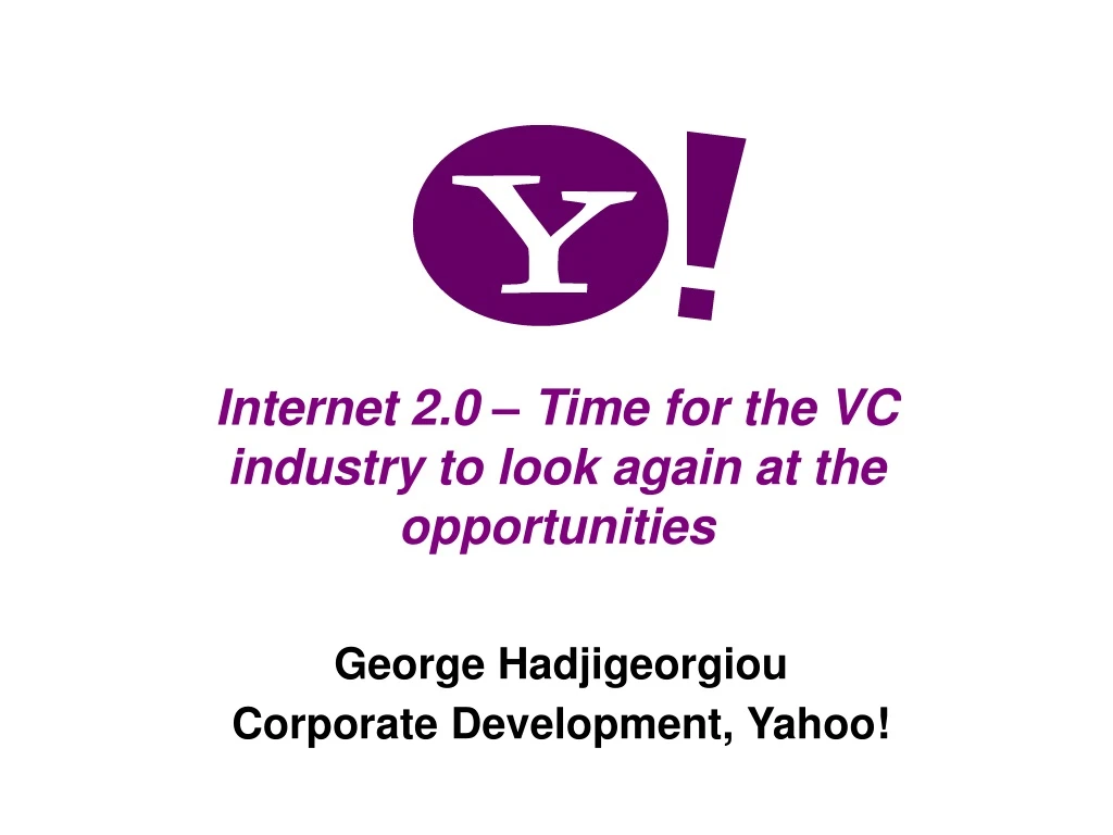 internet 2 0 time for the vc industry to look